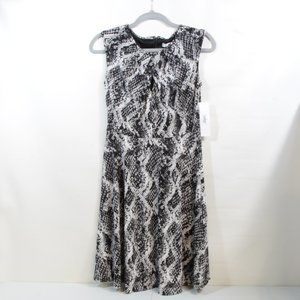 Wisp Stich Fix Sleeveless Black & White Snake Print Mini Dress Women's Size 2